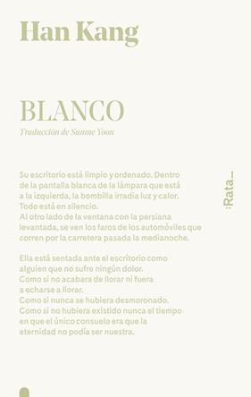 Blanco | 9788416738519 | Han Kang